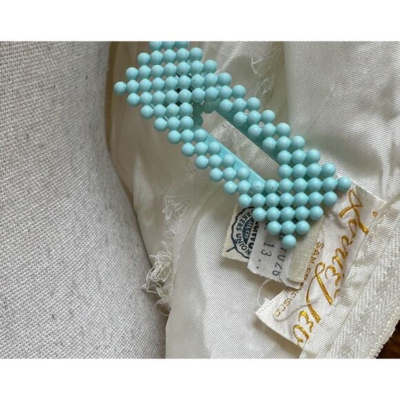 Vintage 60s White Lace Tea Dress Bridal Wedding Lorrie Deb Mod Party XS/S - Picture 10 of 12